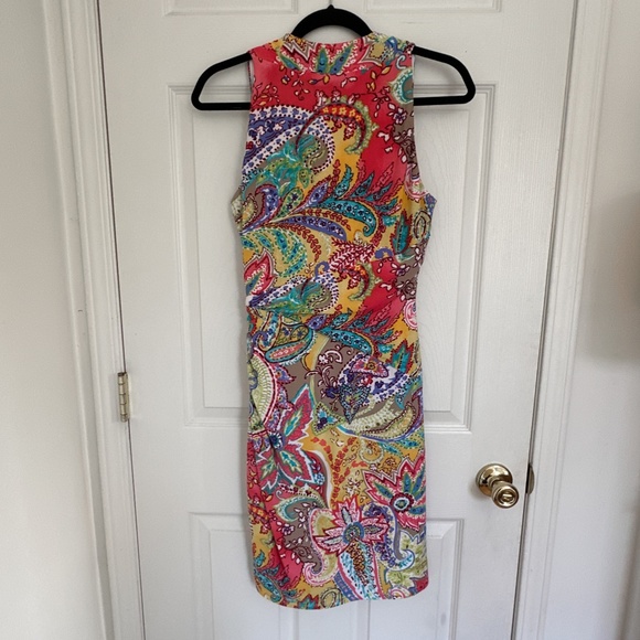 Lauren Ralph Lauren Multicolor Pattern Sleeveless Dress, Size 4 - Picture 5 of 6